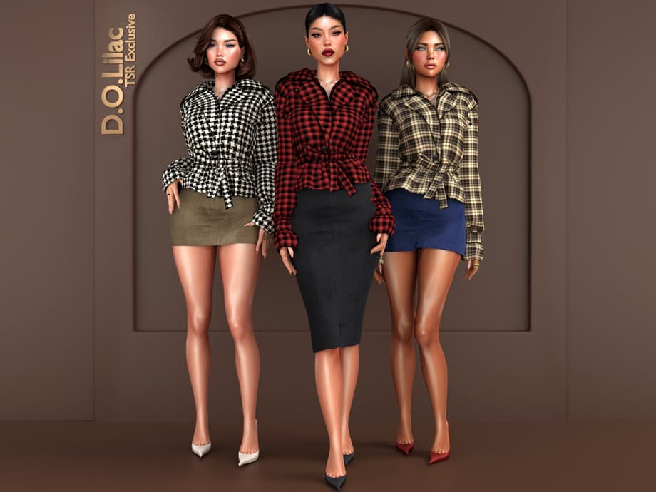 Сет одежды Plaid Affair Set